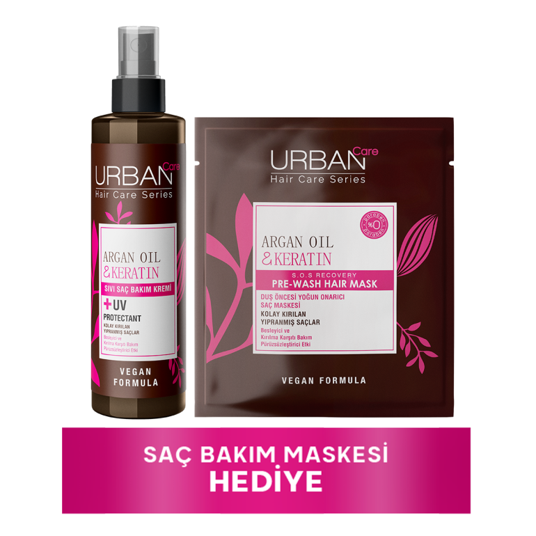 Argan Oil Sıvı Saç Bakım Kremi 200 ML + 50 ML Sache Maske - 1