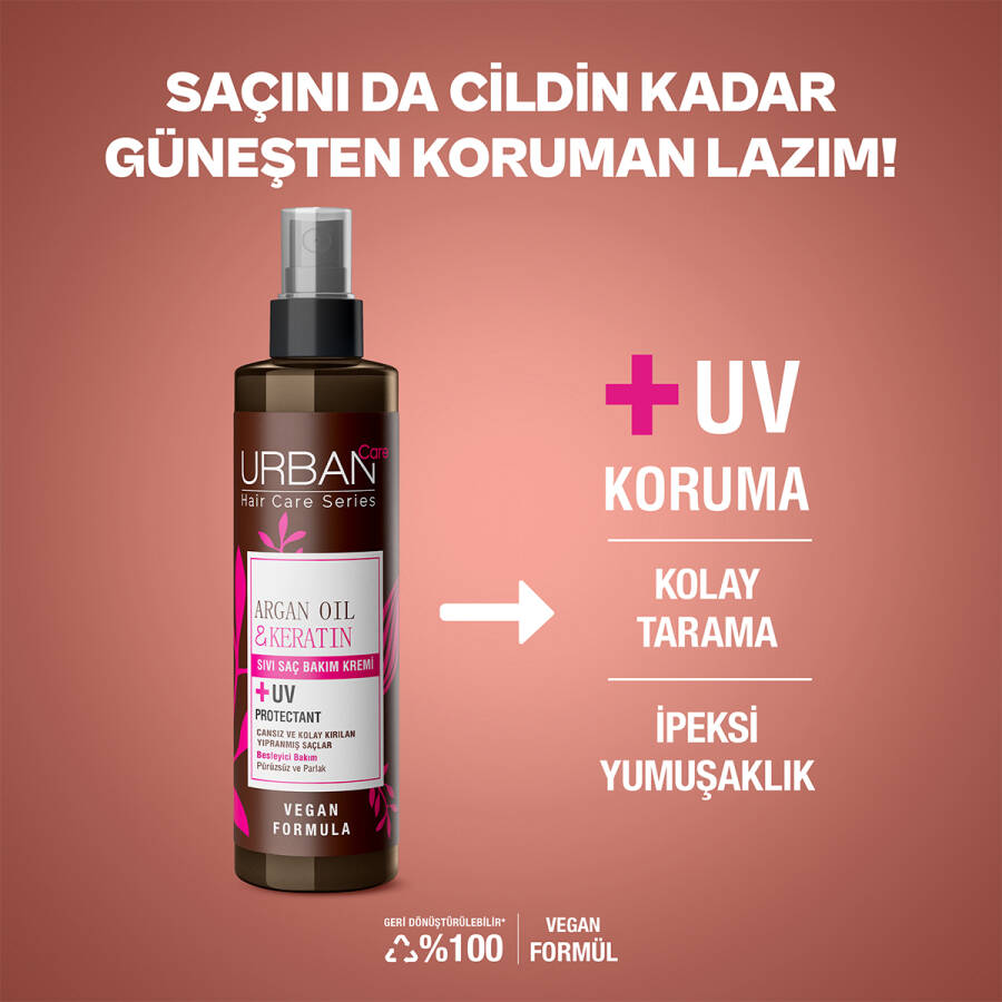 Argan Oil Sıvı Saç Bakım Kremi 200 ML + 50 ML Sache Maske - 3