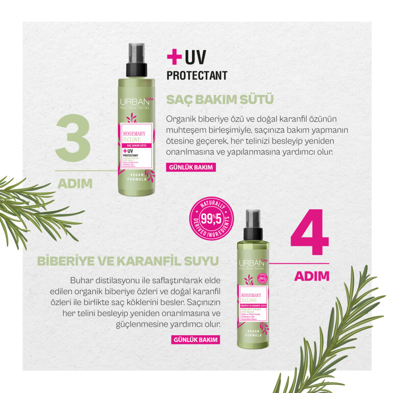  Rosemary & Clove Biberiye ve Karanfil Saç Bakım Sütü 200 ML - 6