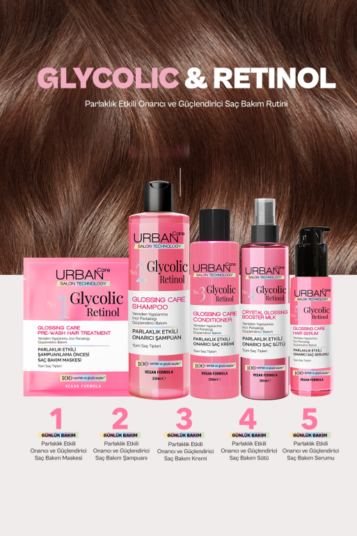 Glikolik Retinol Parlaklık Etkili Onarıcı Saç Bakım Serumu-100ml - 3