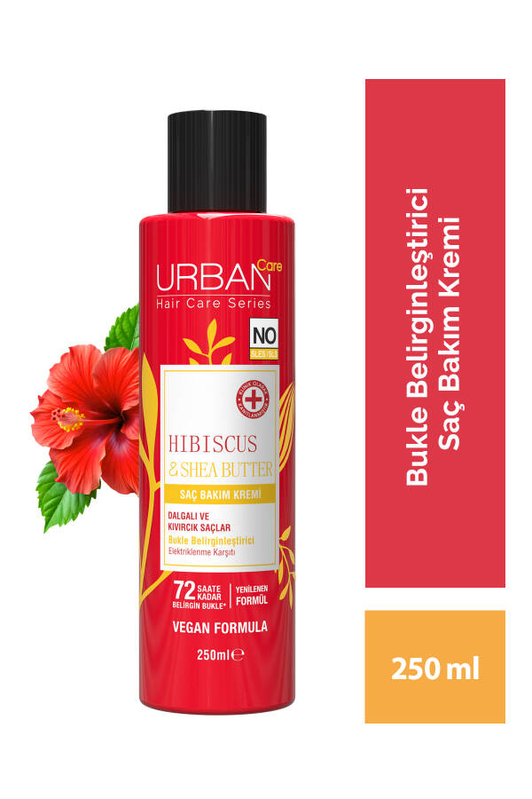  Hibiscus & Shea Butter Kıvırcık Ve Dalgalı Saçlara Özel Saç Kremi 250ml - 1
