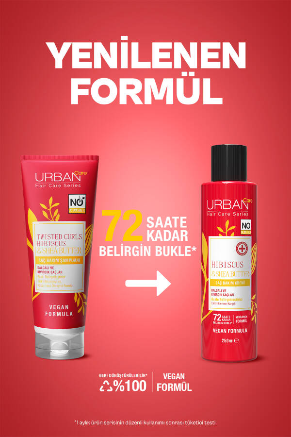  Hibiscus & Shea Butter Kıvırcık Ve Dalgalı Saçlara Özel Saç Kremi 250ml - 3
