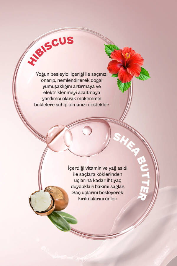  Hibiscus & Shea Butter Kıvırcık Ve Dalgalı Saçlara Özel Saç Kremi 250ml - 5