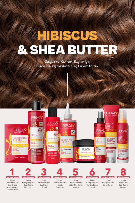  Hibiscus & Shea Butter Kıvırcık Ve Dalgalı Saçlara Özel Saç Kremi 250ml - 6