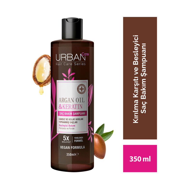URBAN Care Argan Oil & Keratin Nourishing and Anti-Breakage Hair Care Shampoo 350 ML - 