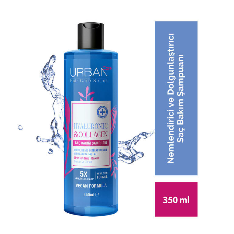 URBAN Care Hyaluronic Acid & Collagen Extra Plumping Hair Care Shampoo 350 ML - 
