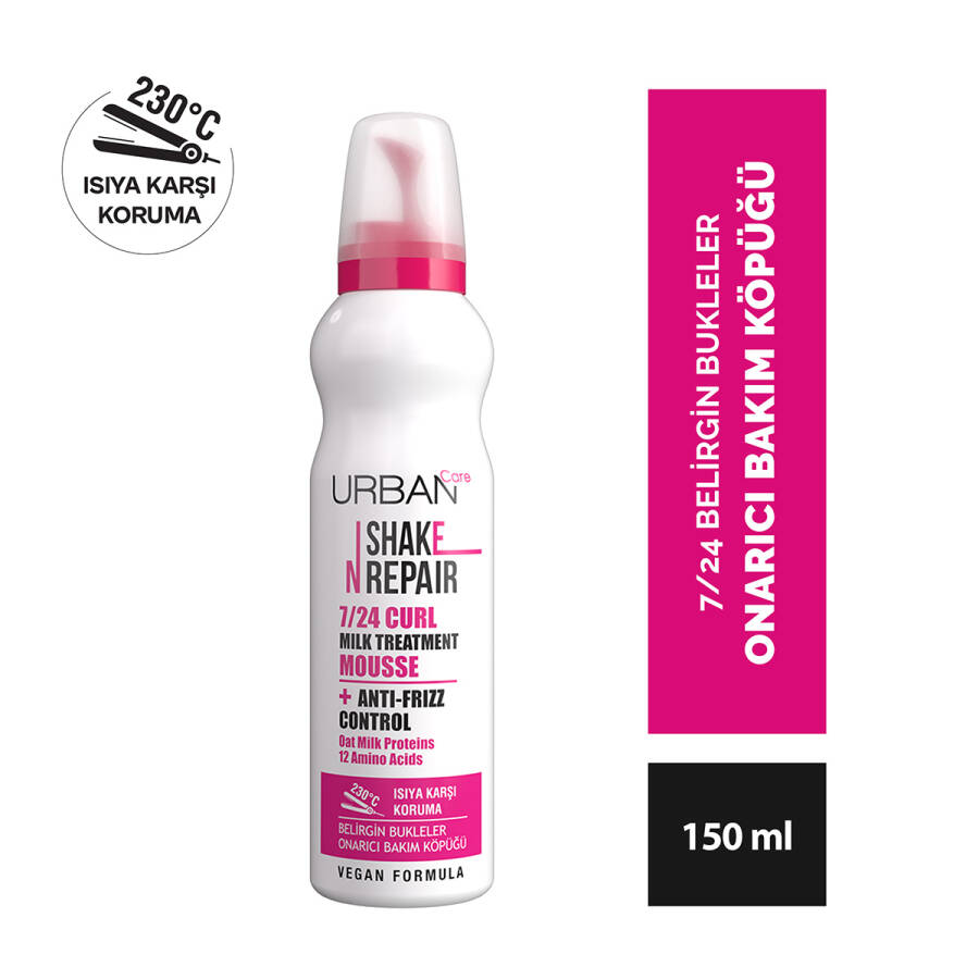 Shake N Repair 7/24 Special Hair Care Mousse for Frizzy & Curly Hair 150 ml – Vegan - 1