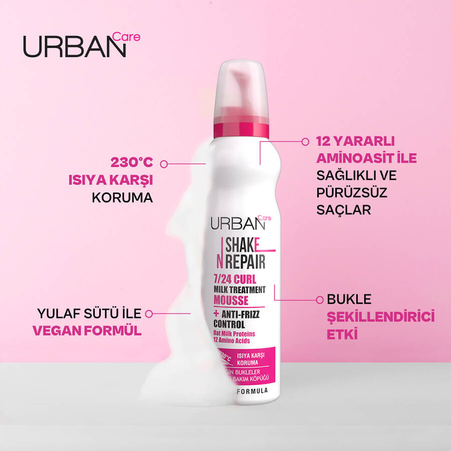 Shake N Repair 7/24 Special Hair Care Mousse for Frizzy & Curly Hair 150 ml – Vegan - 3