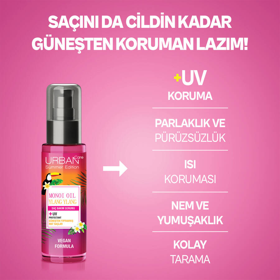Monoi Ylang Ylang Güneşten Yıpranmış Mat Saçlara Özel Bakım Saç Serumu 75 ML - 4