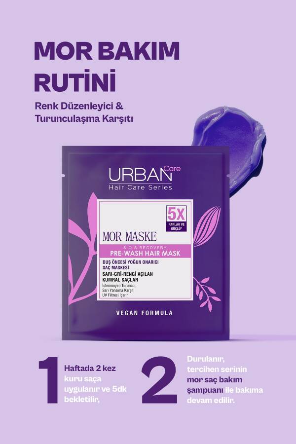 Mor Turunculaşma Karşıtı Duş Öncesi Saç Bakım Maskesi-50ml - 4