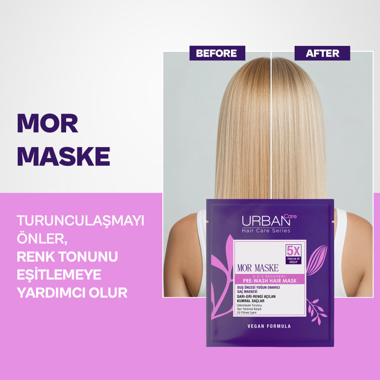 Mor Turunculaşma Karşıtı Duş Öncesi Saç Bakım Maskesi-50ml - 5