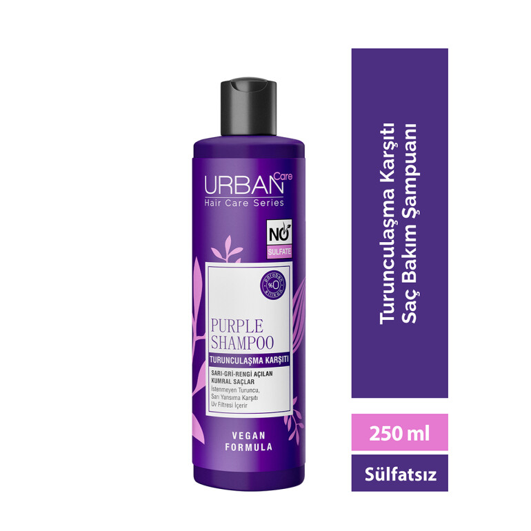Anti-Brassiness Purple Hair Care Shampoo No Sulfate + Leave-In Hair Conditioner Spray - 2
