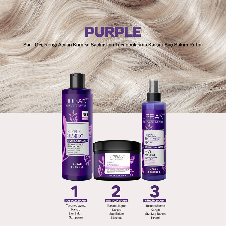 Anti-Brassiness Purple Hair Care Shampoo NO SULFATE - 7