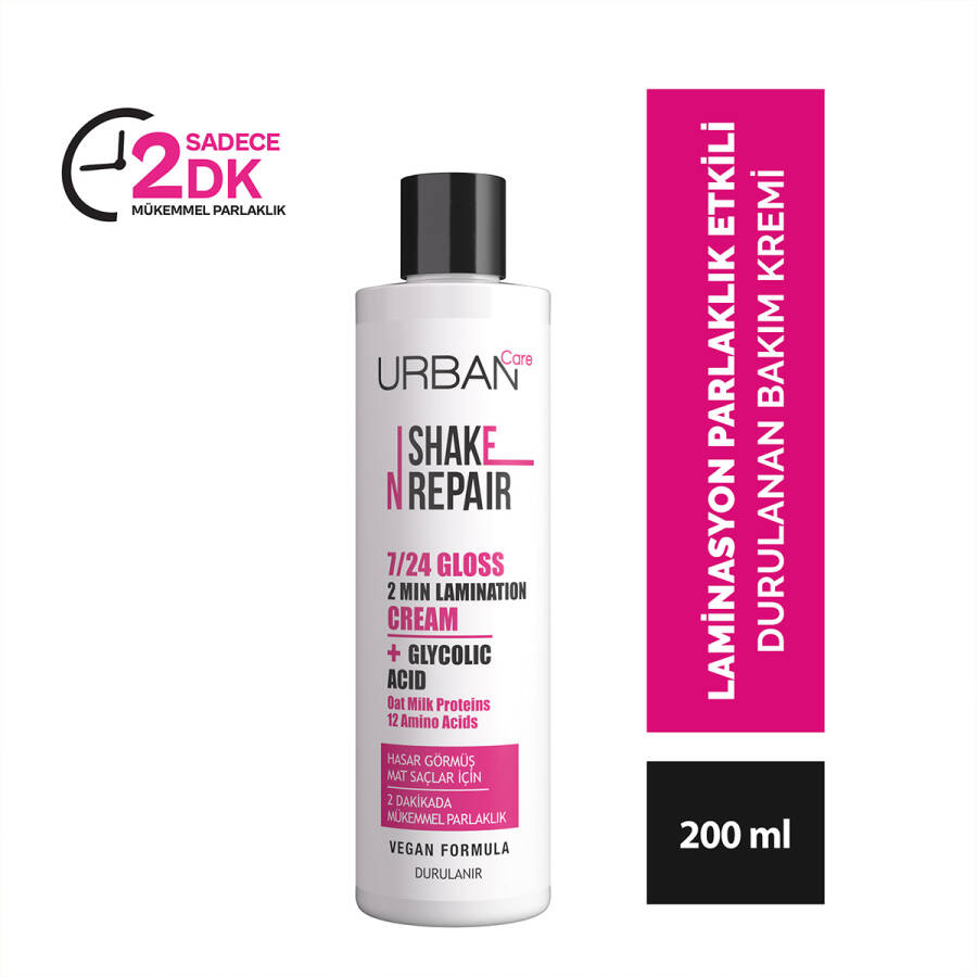 Shake N Repair 7/24 Gloss Laminasyon Parlaklık Etkili Durulanan Bakım Kremi 200 ML - 1