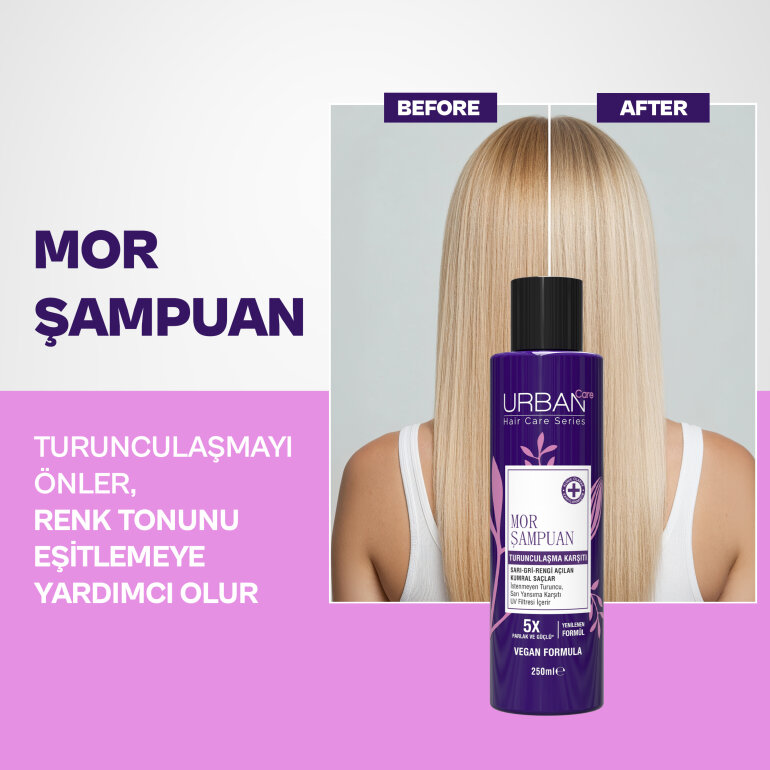 Turunculaşma Karşıtı Mor Saç Bakım Şampuanı,250 ml-Sülfatlı - 6