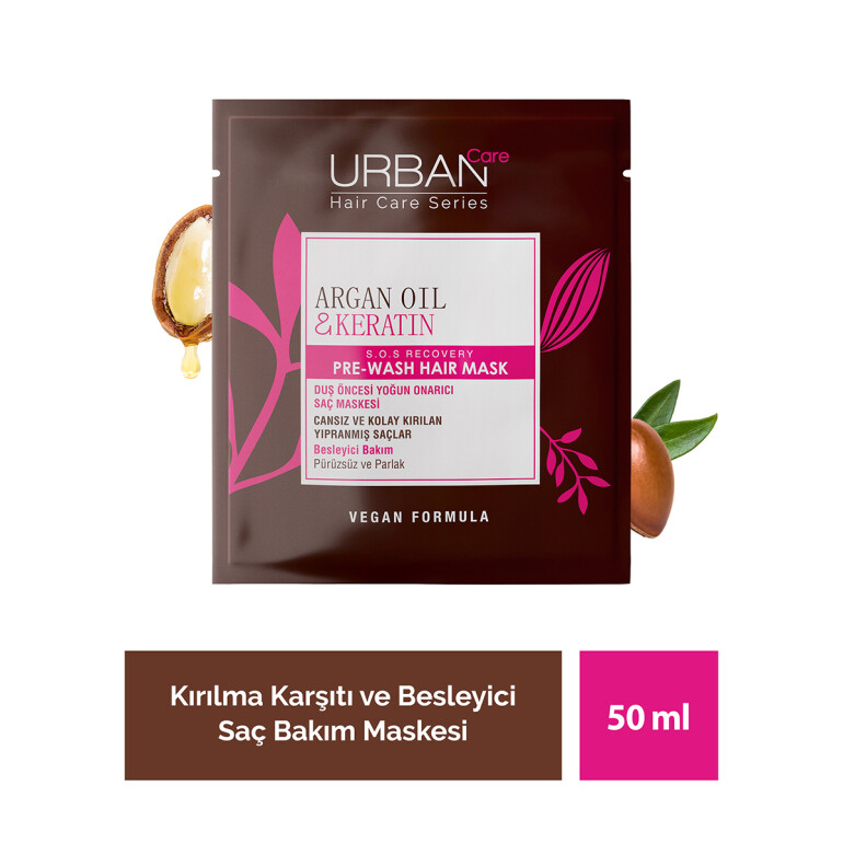 Argan Oil & Keratin Duş Öncesi Saç Bakım Maskesi - 1
