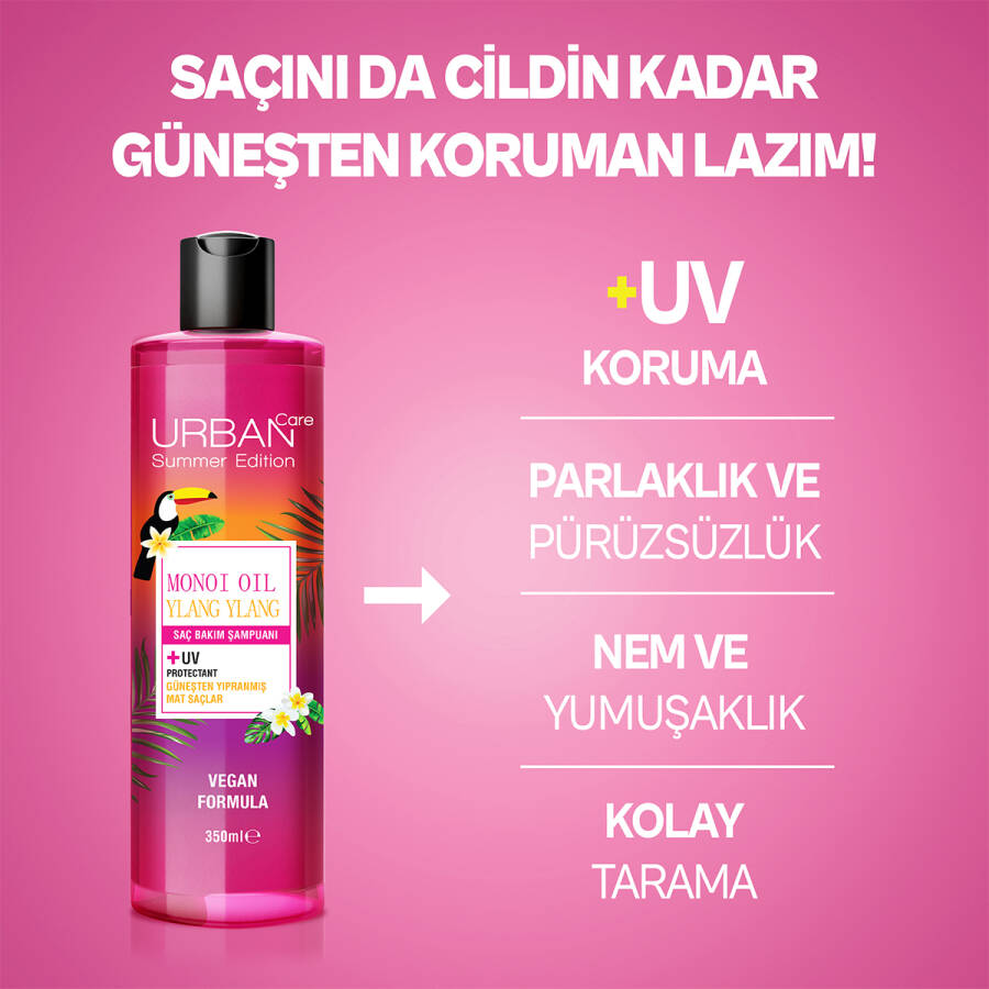 Monoi Ylang Ylang Güneşten Yıpranmış Mat Saçlara Özel Saç Bakım Şampuanı 350 ML - 4