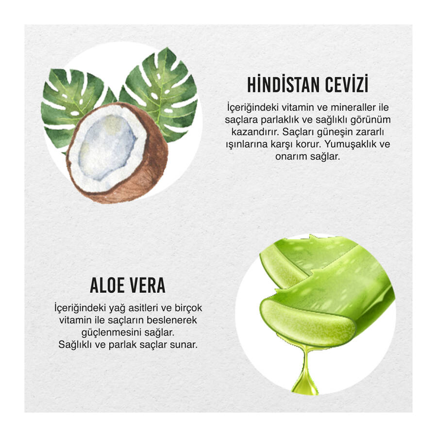 Pure Coconut & Aloe Vera Saç Bakım Serumu - 5