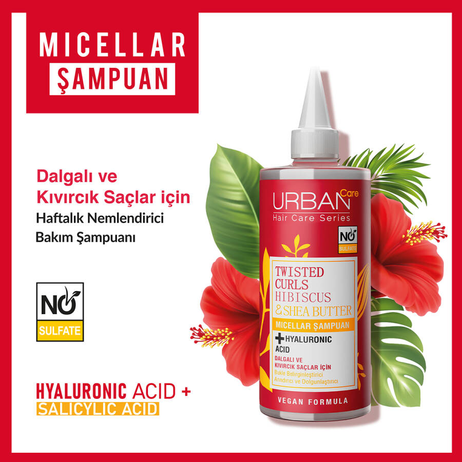 Twisted Curls Hibiscus & Shea Butter Micellar Şampuan - 4